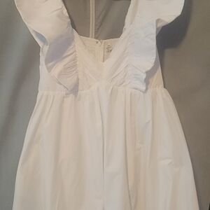 Trendy Boutique White Ruffle Dress